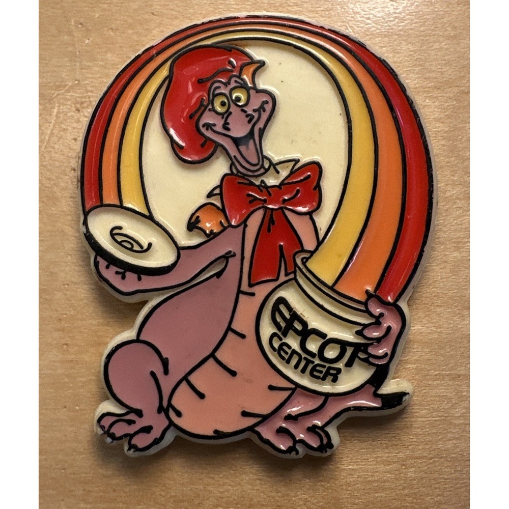 Vintage 1982 Disney Epcot Center Figment‎ Magnet RARE Made In St. Lucia Disney